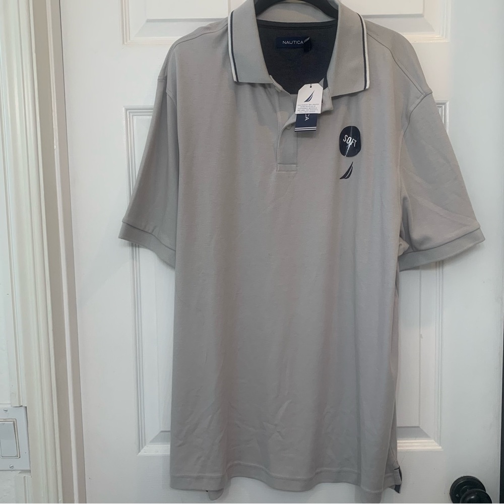 Nautica Golf T-Shirt, Grey T-Shirt, Men’s Collared Shirt, Men’s Golf Shirt